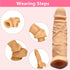 Sponver 8.66in Threaded mace Condoms Male Condom Adult Lock fine Ring Sleeve Extender Flesh