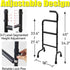 HeywoodCabin 2-in-1 300lb Adjustable Stand Assist for Elderly - Standing Rail & Walking Cane with Anti-Slip Handle