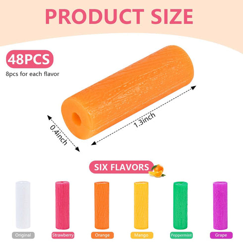 48 Pcs Colorful Orthodontic Aligner Chewies for Aligner Chompers, 6 Color