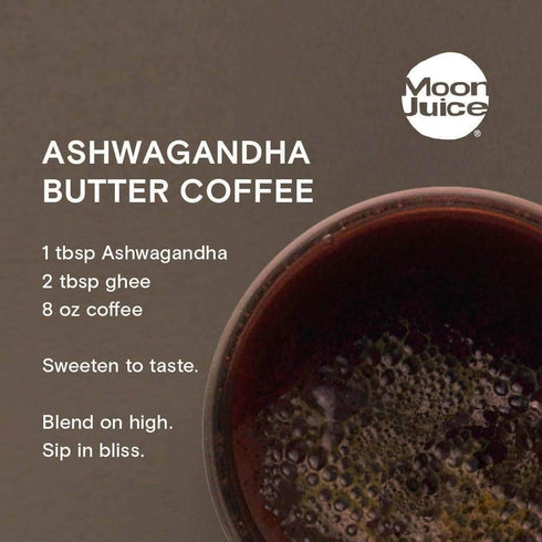 Moon Juice Ashwagandha Organic Root Powder Extract - 72 Servings Natural Stress Relief, Focus & Mood Support, Vegan