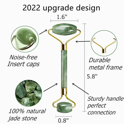 Ysrisny Gua Sha Facial Tools – Jade Roller for Face, Anti-Aging, 100% Natural Jade Stone for Face and Eyes