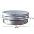 Screw Top Aluminum Tin Jars - Cosmetic Sample Metal Containers, Round Pot for Candle, Lip Balm, 12 Pack (1 OZ)