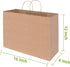 Johuivo 50 16x6x12 Inches Brown Paper Bags with Handles, Pcs Brown Shopping Paper Bags, Recyclable Kraft Gift Bag