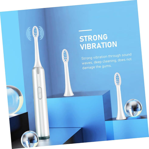 Ipetboom Portable Electric Vibration Toothbrush for Adults with Soft Bristles and Ergonomic Handle Non-Rechargeable