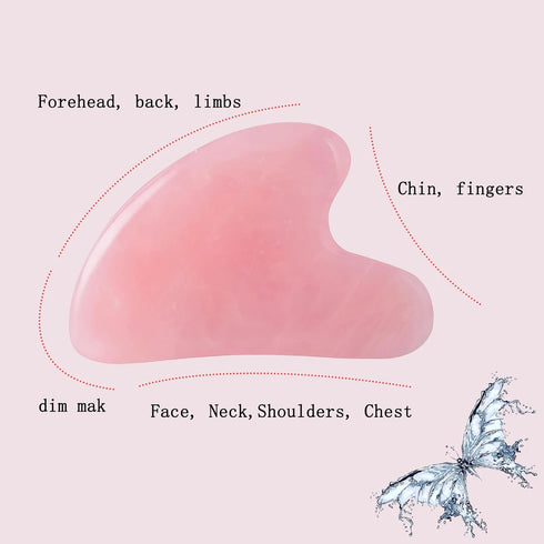 YAMHOHO Gua Sha Jade Stone Gua Sha Massage Tool, Guasha Tool for Face and Body Skin Massage. Tools for SPA Acupuncture