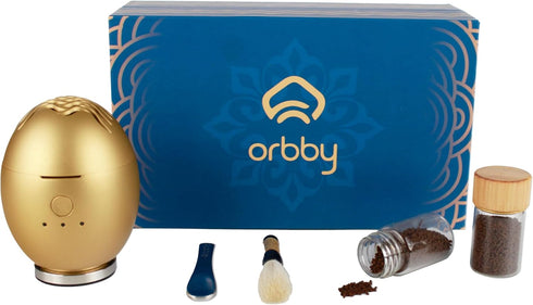 Orbby Scent Diffuser Starter Kit | Small Portable Desk Diffuser for Office: Electric Incense Burner, Rechargeable