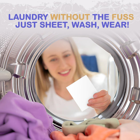 Ambica Travel Laundry Detergent Sheets, 30 Sheets, Non-Toxic, Hypoallergenic, Plant-Based, Up to 60 Loads