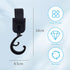 YAFIYGI 4 360 Pcs Walker Hooks Velcro Hook Hanger for Shopping Cart Stroller Diaper Bags Rotation Multipurpose Clip