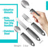 Adaptive Utensils Set, 4pcs for Hand Tremors, Arthritis, Parkinsons, Easy Grip Aids Handle, Weighted Silverware for