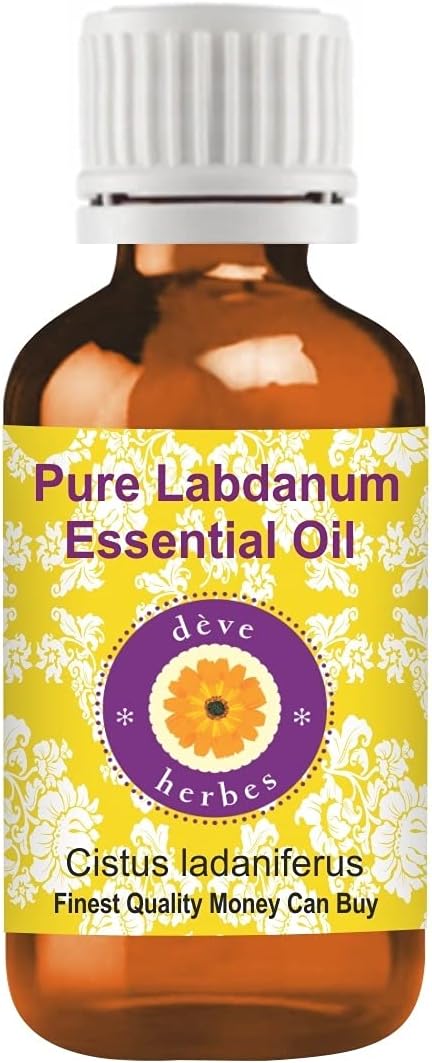 Deve Herbes Pure Labdanum Essential Oil - Steam Distilled 10ml (0.33 oz)