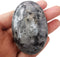 Black Labradorite Polished Stones, Synthesis Oval Healing Palm Pocket Stone for Indoor Fountain Massage Energy