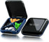 Black 4-Compartment Waterproof Pill Box Organizer, Portable BPA Free Medicine Box for Travel