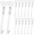 Patelai 14 Pieces Fan Brushes Applicator, Mask Brushes for Facial Makeup Tools (White)