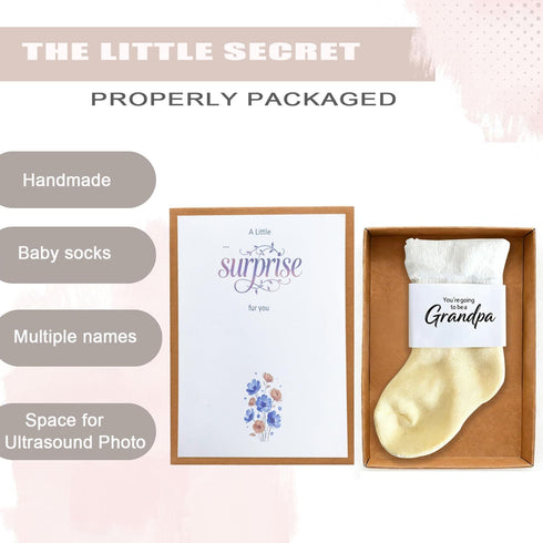 JLLYGOUS Pregnancy Announcement Box, Five Card Options, Including Baby Socks, Personalized Gifts, Pregnancy