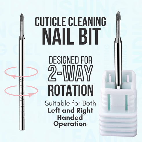 Makartt Nail Drill Bits: 3/32" Safety Tungsten Carbide Cuticle Remover for Electric Nail File