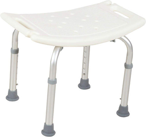 P'Lek Shop 6 Adjustable Medical Bath Tub Shower Chair Bench Stool Seat Without Back New White Height