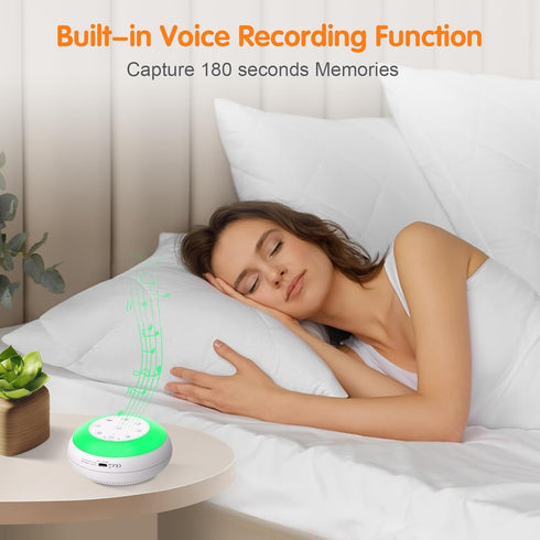 XYNGU 24 7 Portable White Noise Sound Machine for Baby, Kids, Adults Sleep - Soothing Natural Sounds, Color Night