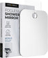 HONEYBULL Fogless Shower Mirror - Anti-Fog Acrylic Mirror with Razor Holder, No-Drill Wall Mount, Medium 6x8in