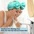 Shintop Sweet Super Soft Caroset Polka Dots Wash Cosmetic Headband Hairlace, Green