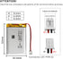 EEMB 3.7V 1800mAh 103450 Lipo Lithium Polymer Battery Pack with 2 Wires JST 2.0mm Connector for Speaker and Wireless