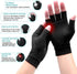 Copper Arthritis Gloves for Women Men, Fingerless Breathable & Moisture Wicking Compression Gloves for Joint Support