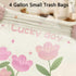 YIHUANYIFA 4 200pcs (4Gallon 200pcs) Gallon Trash Bags Drawstring Tearing-free for Bathroom Office Home Bedroom Trash