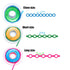 Dental Orthodontic Elastic Rubber Power Chain, Short/Long/Close for Teeth Braces (Short, Sky Blue)