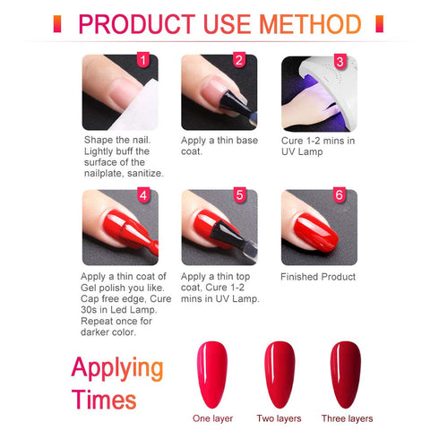VENALISA Gel Nail Polish, 12ml Black Color Soak Off UV LED Nail Gel for Nail Art Starter Manicure Salon DIY