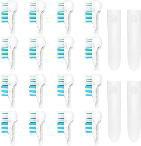 Electric Toothbrush Replacement Heads, 4/8/16 Pcs Sensitive Dual Clean Sets Fit for Braun Oral B