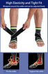 Ankle Compression Sleeve Brace for Men & Women, 2 pcs Plantar Fasciitis Relief, Arch Support Socks, Black Medium