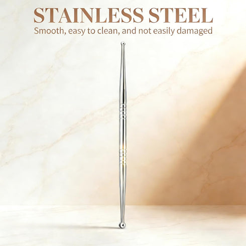 Set 6 Facial Reflexology Tool Includes Acupuncture Pen Heads for Ear & Facial Acupressure Points, Multi-Size