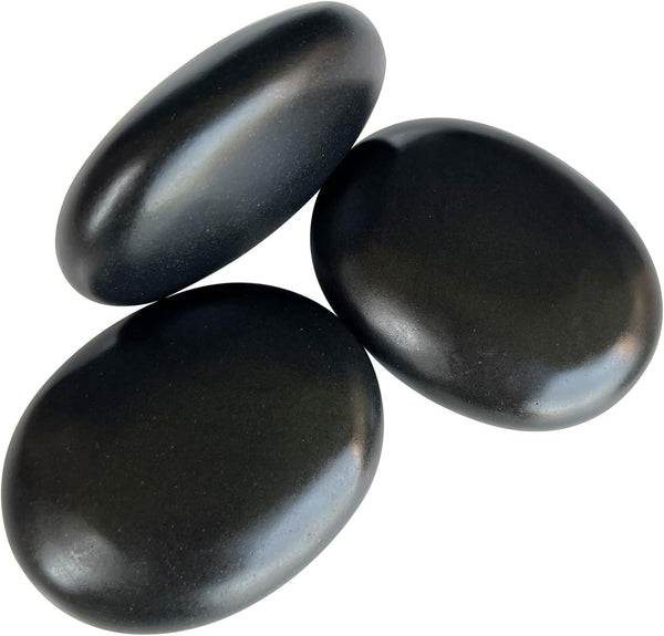 MINGJISHIYE Hot Stone Massage, 3 Piece Set Large Oval Hot Stone 3.58x2.78x1.19 inches,