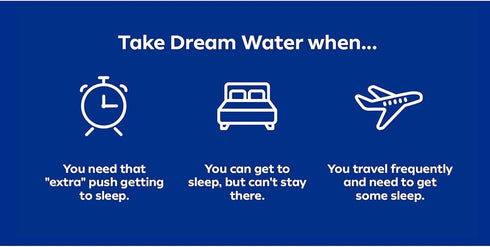 Dream Water Sleep Aid Supplement Drink, Melatonin 5mg, Snoozeberry, 4-Count