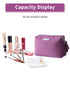 Narwey Small Makeup Bag for Purse, Mini Cosmetic Pouch with Compartments for Women (Small, Purple)