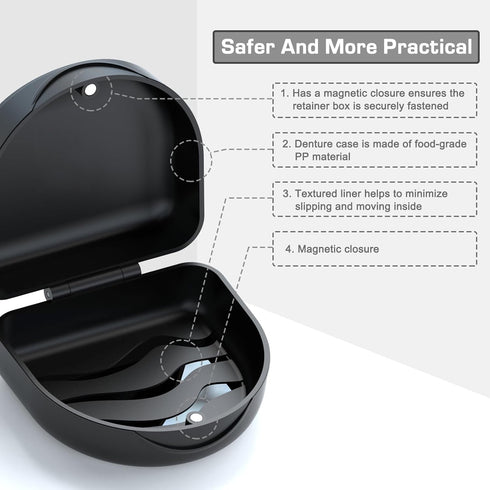 Retainer Case Denture Case: BVN Orthodontic Dental Case, Slim Braces Case, Mouth Guard Case, Denture Box, Teeth Aligner