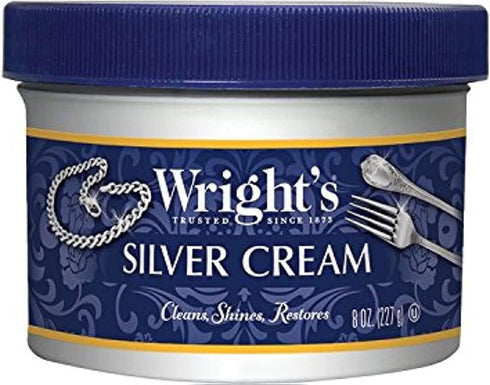 Wright's Silver Cleaner and Polish Cream, 8 Ounce, Ammonia Free