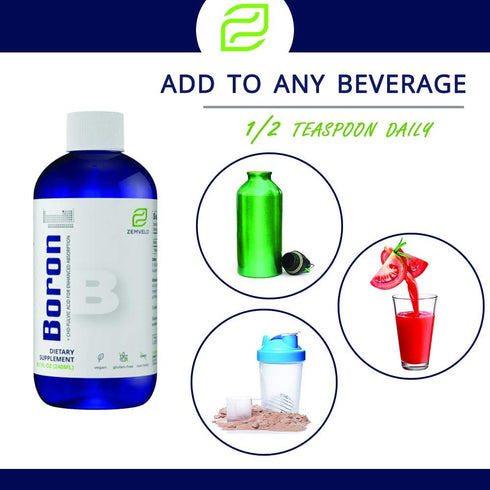 Liquid Boron, 3 Month Supply for Graceful Aging and Calcium/Magnesium Absorption
