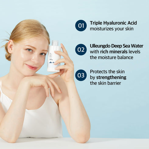 ROUND LAB 1025 Dokdo Lotion 6.76 Fl Oz, Intense Hydration with Triple Hyaluronic Acid