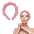 Spa Headband for Washing Face, Sponge Makeup Headbands for Women - Bubble Skincare Headband for Girls, Soft Terry Cloth headband for Mother's day (Pink)