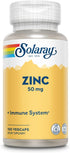 Solaray Zinc 50 mg Immune Support Capsules, 100 Count, Vegan, Pumpkin Seed