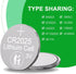 CR2025 3V Lithium Battery 100 Pack, Button Battery CR2025 Battery for Car Remote Key