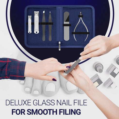 Manicure & Pedicure Complete Personal Care Kit for Women and Men, 6-Piece Grooming Set