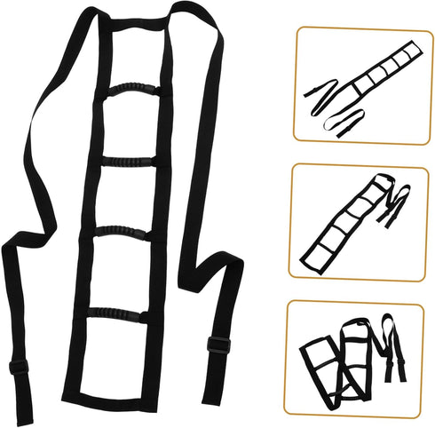 W122411G5EW FOMIYES Bed Pull up Strap Sit up Assist Device Bed Ladder Rope Ladder Bed Support, Medium, Black