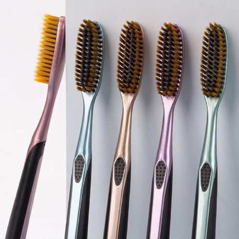 Huge Head Toothbrush - Extra Hard & Firm Large Long Head Whitening Teeth (Purple, 1 PCS)