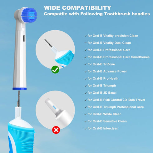 Replacement Heads for Oral B Braun Electric Toothbrush, 10 Pcs Professional Brush Heads for Oral B Pro Series