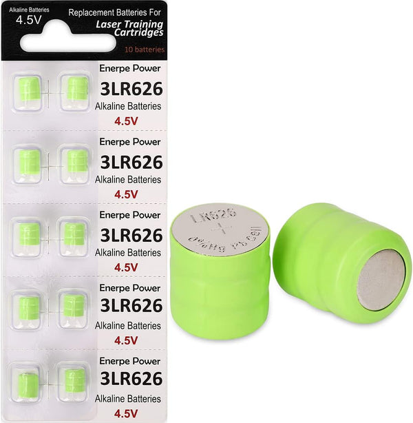 10-Pack 3AG4 / 3LR626 / 3x377 Replacement Batteries, 4.5V for Laser Training Cartridges