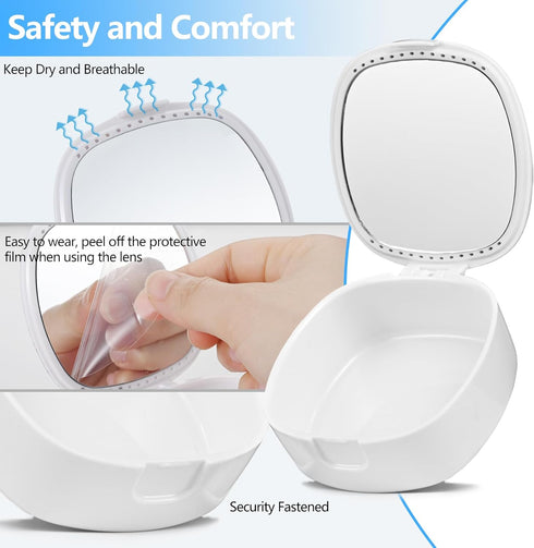 Retainer Case, Mouth Guard Case, Denture Case, Orthodontic Aligner Case with Mirror and Ventilation Holes, Purple Star