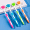 Tongue Brush and Scraper - 4 Pack Tongue Cleaner Helps Fight Bad Breath (Blue, Green, Orange, Red)