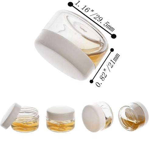 ZEJIA Mini Makeup Containers, 5 Gram Sample Containers with Lids, Empty Plastic Travel Cosmetic Containers, 25 Count,