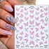 5D Aurora Butterfly Nail Stickers for Women, Cartoon Butterfly Nail Art Decals for Nail Designs